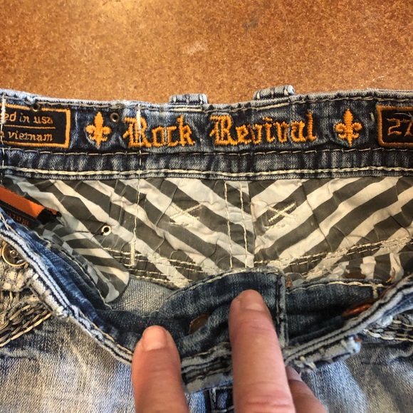 Rock Revival Baxter Slim Bootcut Jeans Sz 27 - Picture 16 of 16